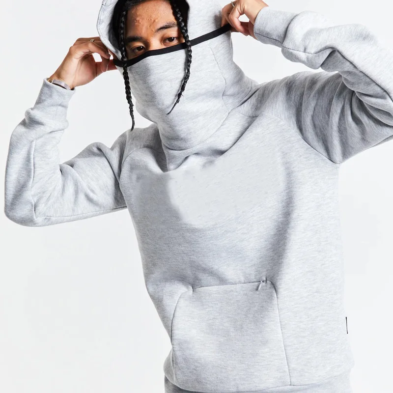 

Fall 2021 New Men's High-neck Trend Hip-hop Hoodie Sports Casual Loose Long-sleeved Men's Sweatshirt Men Clothing