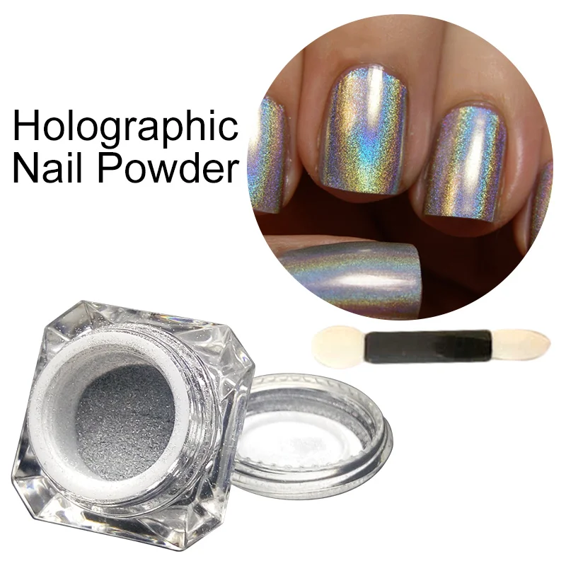 1 г голографическая пудра с единорогом Радужный пигмент Шиммер хром серебро