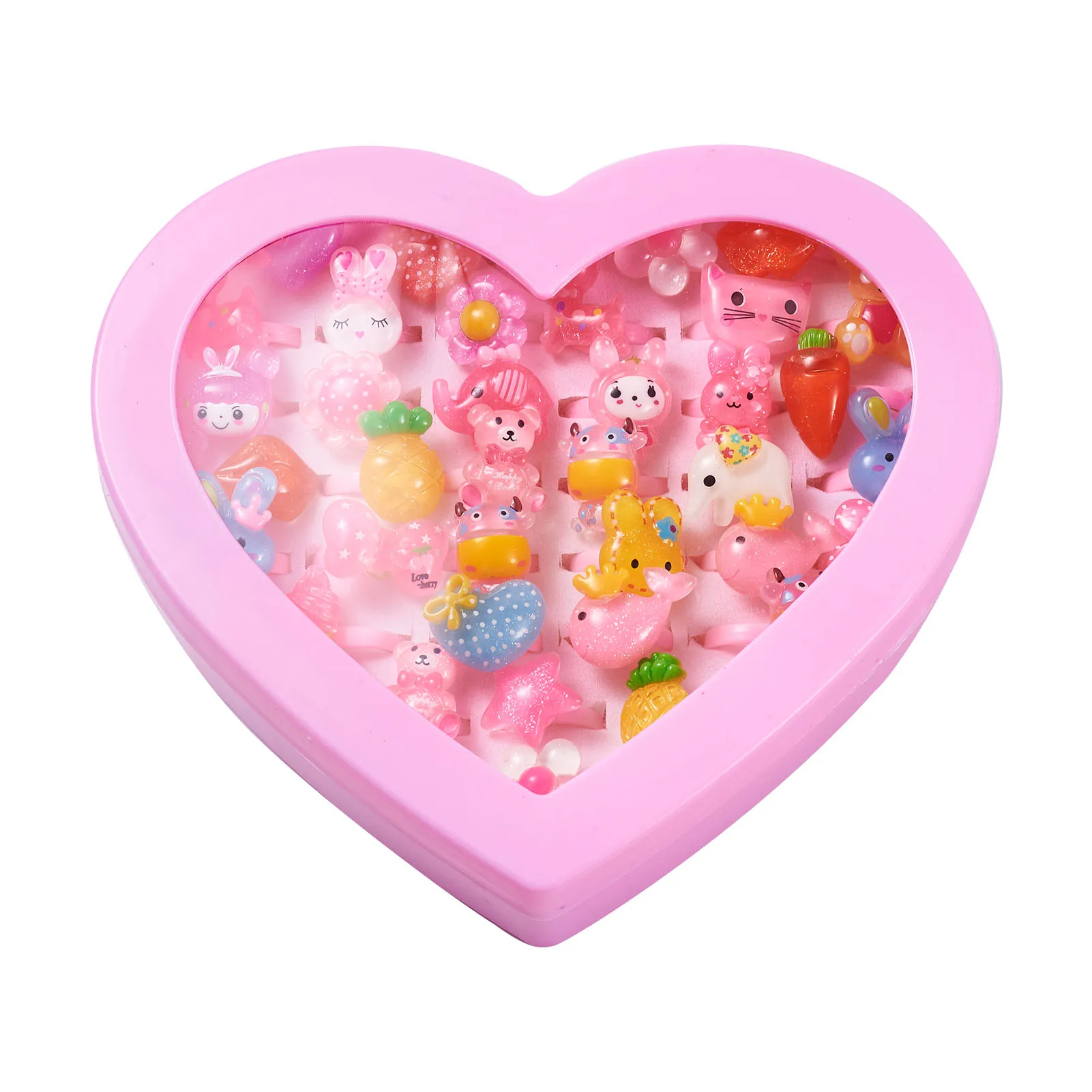 36 шт./коркор. Милые Акриловые Детские Кольца-манжеты смешанных цветов красивые