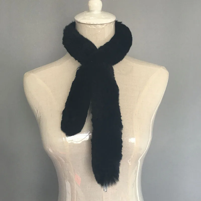 Qearlstar женский шарф из натурального меха теплый мех кролика Рекс зимний роскошный