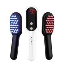 electric scalp head hair brush massager vibration light therapy comb anti hair loss headache stress relief 5mode 9gear care tool