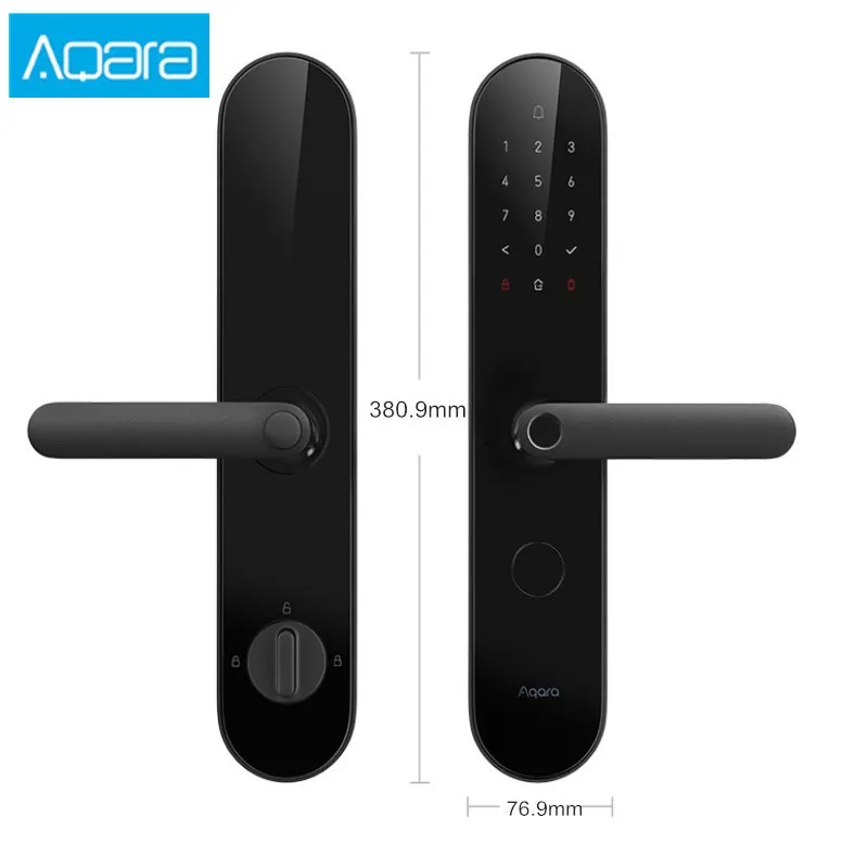 Aqara N100 Умный замок для двери с отпечатком пальца, Bluetooth-паролем и NFC-разблокировкой, работает с Mijia Apple HomeKit Linkage Doorbell on.