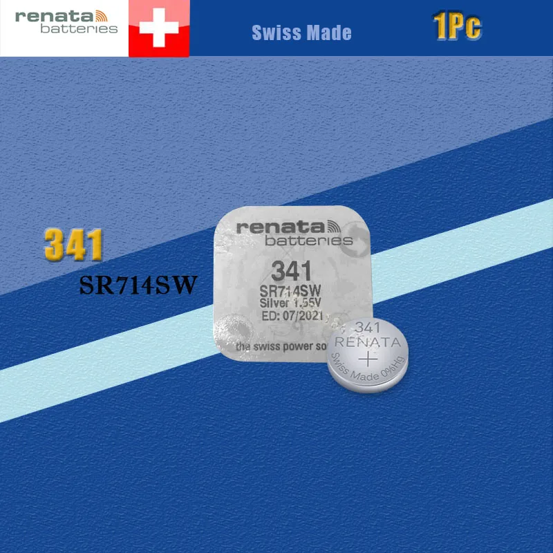 1 шт. аккумулятор Renata 55 в для часов 341 SR714SW оксид серебра швейцарский E341 S36 RW322|watch