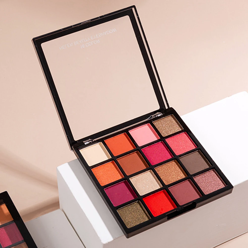 Тени для век матовые блестки пудра палитра пигментов 16 цветов | Красота и