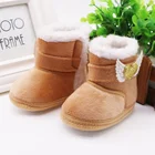 Теплые ботинки для новорожденных, зимняя обувь для первых шагов, обувь для маленьких девочек и мальчиков, мягкая подошва, меховые зимние Бархатные ботинки для малышей 0-18 месяцев