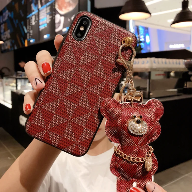 Милый чехол для телефона с объемным подвесным медведем Iphone 11 Pro X Xs Max Xr 10 8 7 Plus