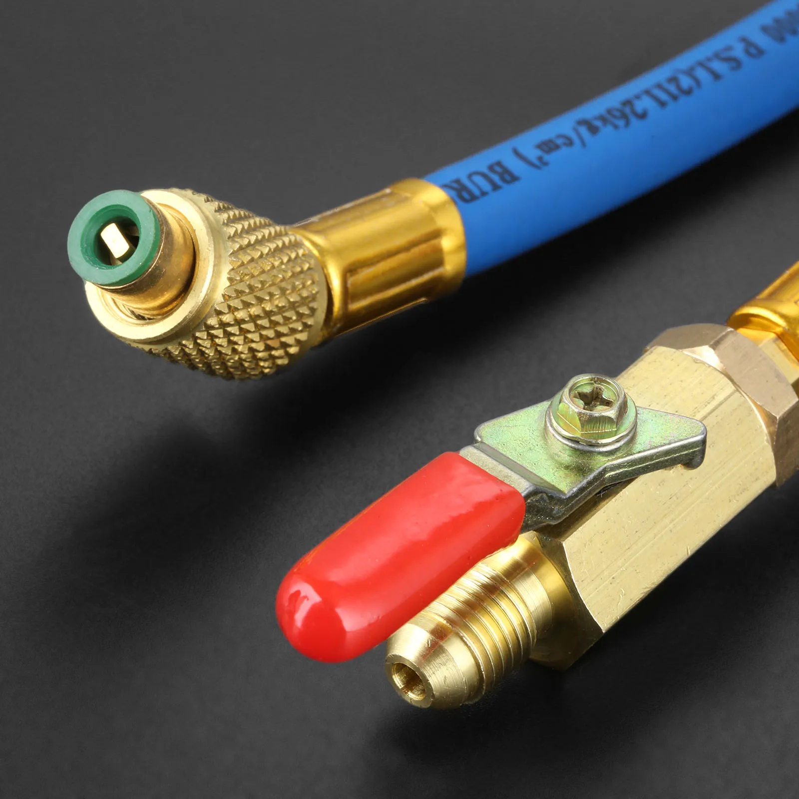 9 8 &quot1/4&quot SAE R134A R410a латунный AC хладагент HVAC зарядные шланги с шаровыми запорными