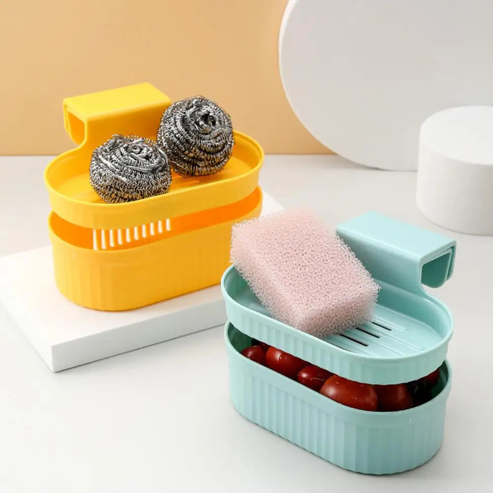 Eco-friendly Practical Double Tier Hanging Drain Basket Lightweight Sink Tray Space-Saving for Household | Дом и сад