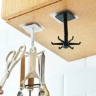 Складной Крючок, вращающийся на 360 градусов, универсальные крючки ABS без отверстий, кухонный крючок, водонепроницаемый Универсальный Крючок для дома и ванной комнаты