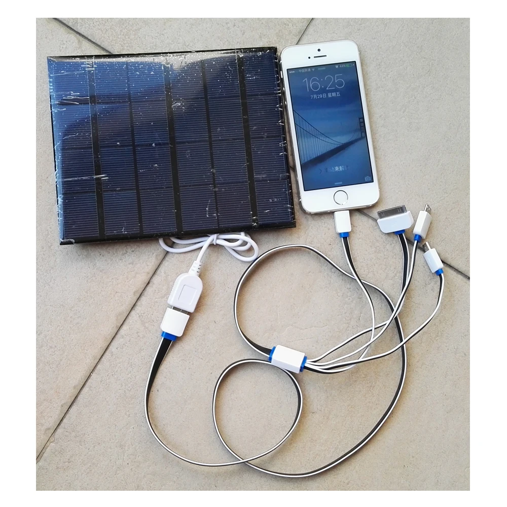 Портативное зарядное устройство USB на солнечной батарее 5 В 3 Вт для смартфона