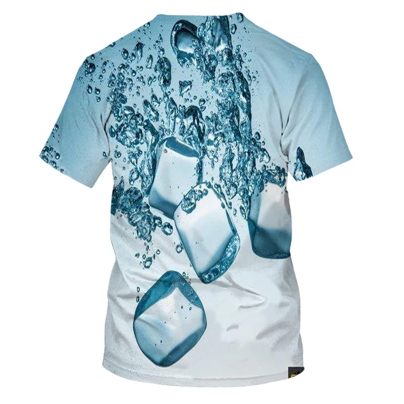 

2020 casual men's T-shirt 3D men's T-shirt fresh water droplets 3D printed T-shirt casual street style 3DT-shirt2020 casual men'