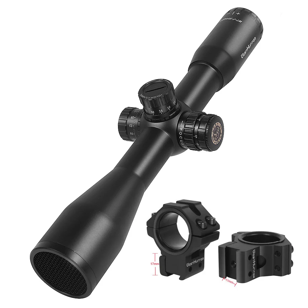 WESTHUNTER WT-F 8X44SFIR фиксированный 8X прицел винтовки Боковая регулировка параллакса стекло гравированная оптика с подсветкой Охота прицел прицела - Цвет: low 11mm mount