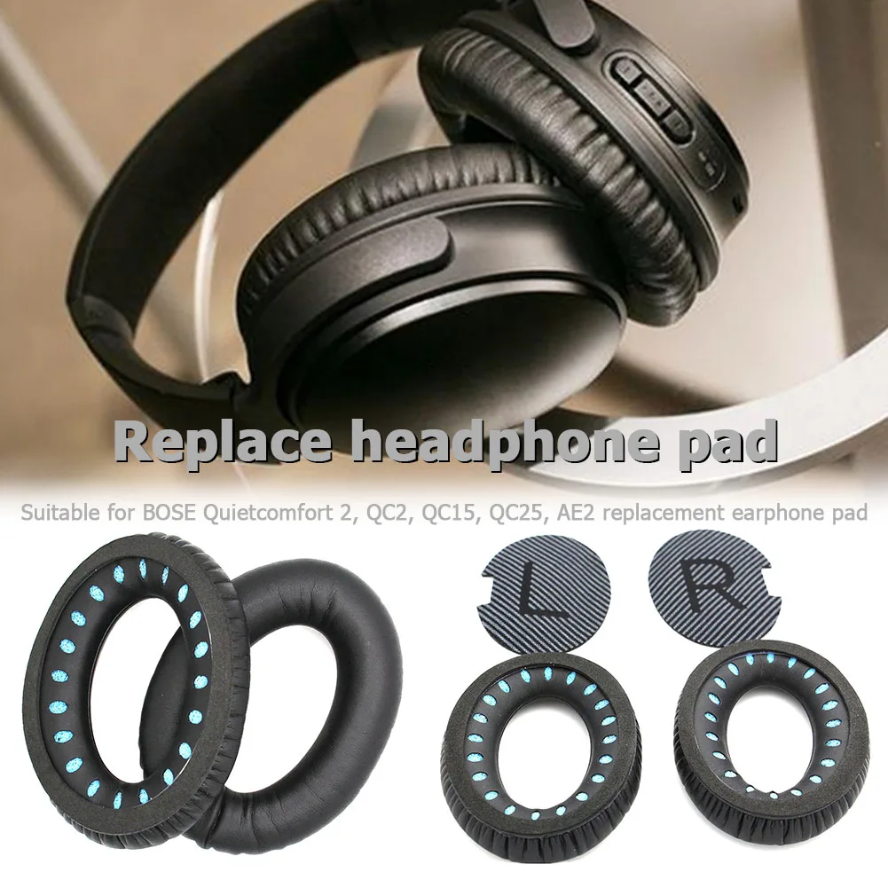 

1 Pair Headphone Ear Pad Earpads Headset Ear Cushion Replacement for BOSE Quietcomfort 2 QC2 QC15 QC25 AE2 Earphone Accessories
