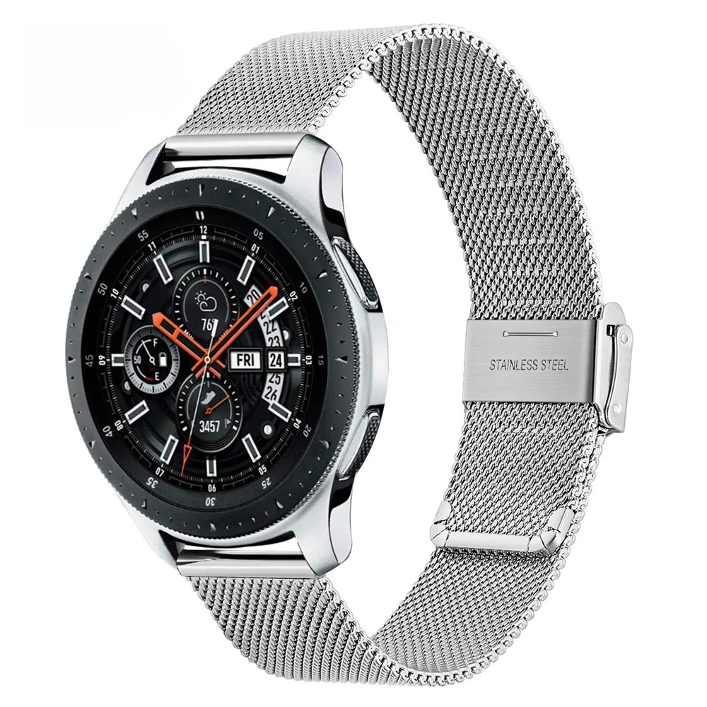 Наборы браслетов для samsung Galaxy Watch 46 мм/gear S3 22 мм 20 мм из нержавеющей стали, Миланский Браслет для активных 2, ремешок 40 мм 44 мм