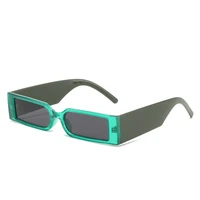 2021 fashion colorful rectangle sunglasses women retro brand designer wide legs eyewear shades uv400 men square sun glasses
