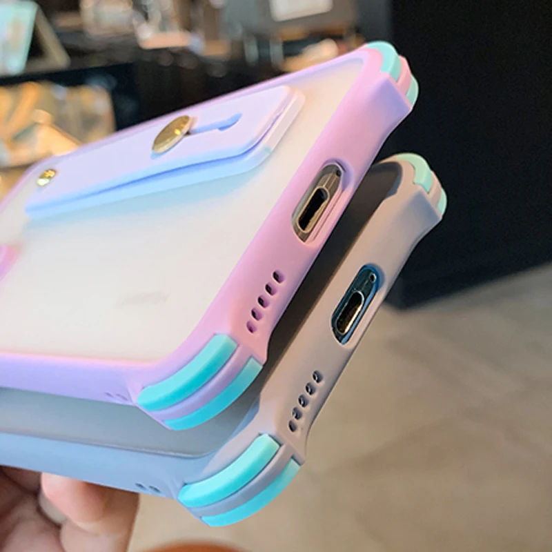 

Corners Bumper Shockproof Phone Case For Samsung A32 5G A52 A72 S21 S20 FE S10 Plus Note 20 Ultra A51 A71 Soft Wrist Band Cover