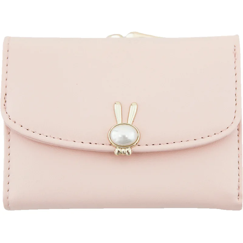 

Small Wallet Women's Short Style Folding New Style Korean-Style Cute Student Hipster Rabbit Coin Purse Wallet