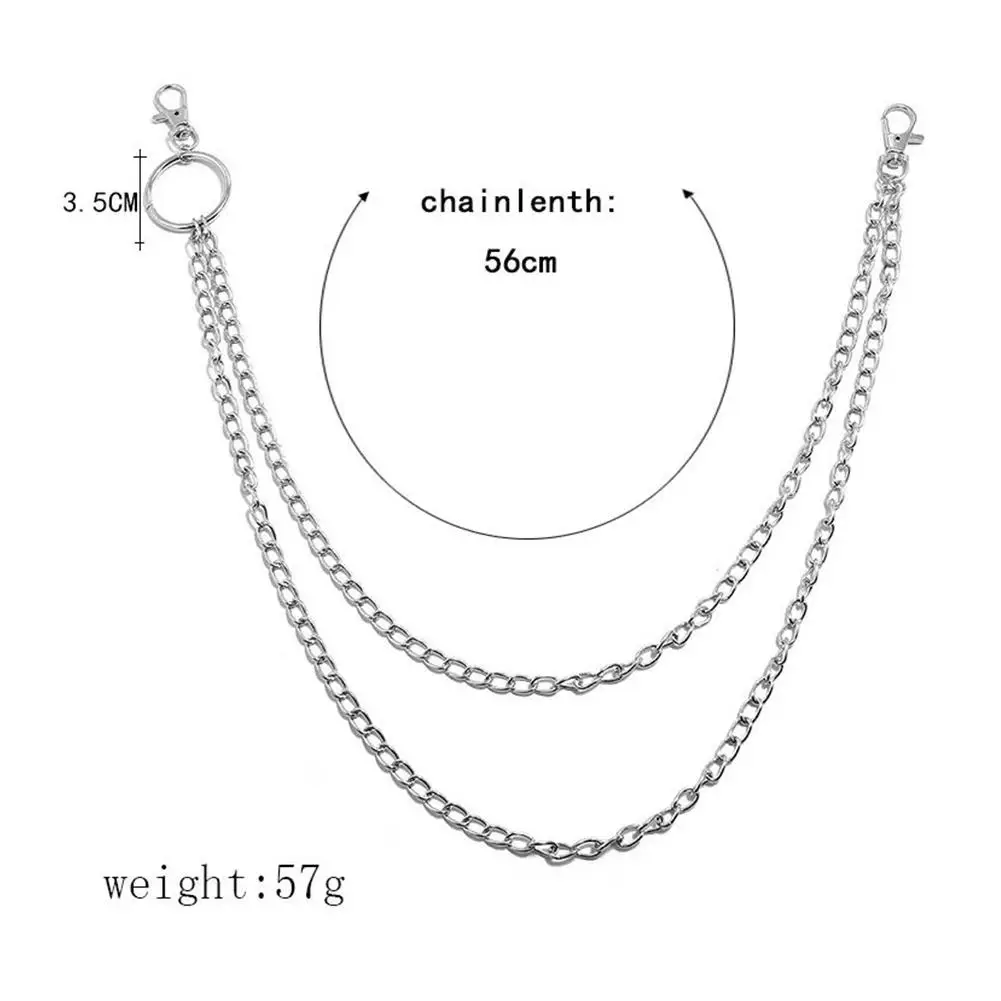 Женская цепочка в стиле хип хоп металлическая панк на джинсы ювелирные