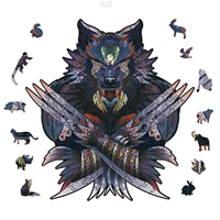 cool stuff wolf man art picture jigsaw puzzle educational toys funny animal wooden for adults kids puzzles toy boy girl children