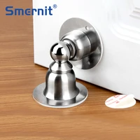 stainless steel magnetic door stopper nail free magnet door stops anti collision toilet holder catch doorstop furniture hardware