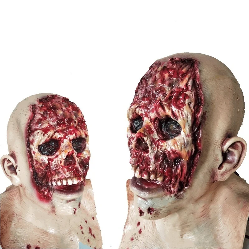 Маска для Хэллоуина латексная маска зомби-террориста гнилое лицо кровавая зомби