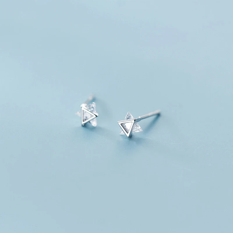 Женские серьги гвоздики из серебра 925 пробы с фианитами|Серьги-гвоздики| |