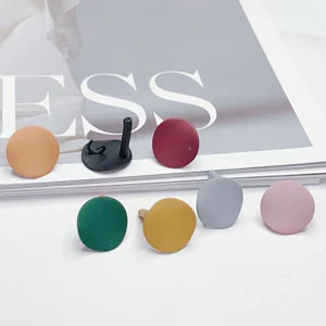 8 шт., круглые серьги-гвоздики из сплава, для самостоятельного изготовления ювелирных изделий