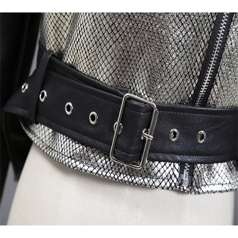 

Loose Fit Black PU Leather Zipper Short Jacket New Lapel Long Sleeve Women Coat Fashion Tide Spring Autumn 2020