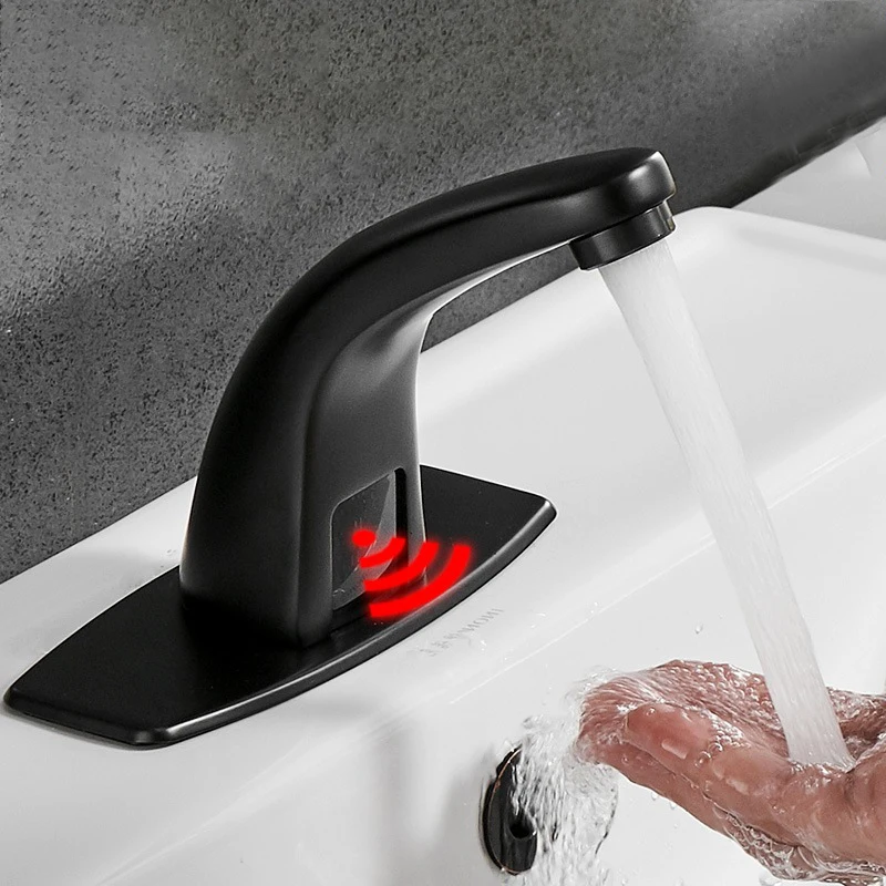 Бесконтактный смеситель для раковины с инфракрасным датчиком умный Индуктивный