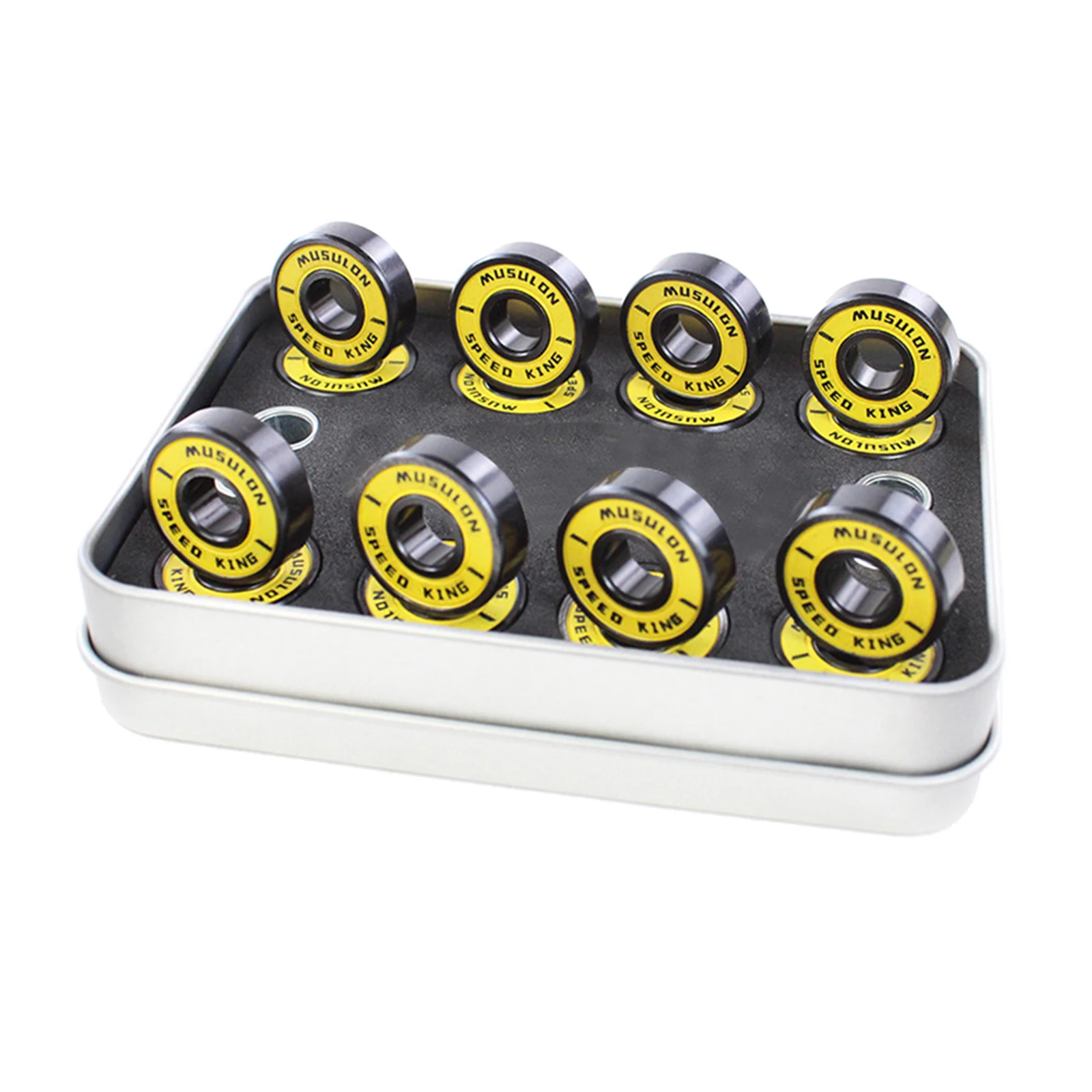 

8x Skateboard Bearings Set Precision 8x22x7 with Spacers for Longboard