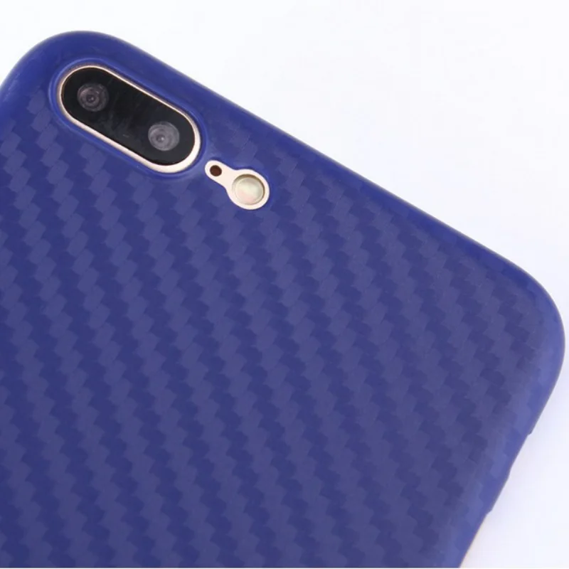 

Carbon Fiber Ultra-thin Soft Phone Case For iPhone 11 12pro Max Mini X XS XR 7 8 6S Plus SE 2020 Silicone Shockproof Back Cover