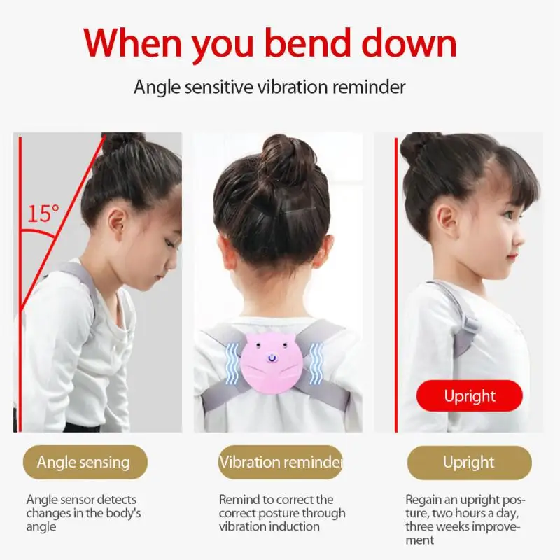 

Smart sensor orthosis invisible correction belt Back Support Back Posture Correction Flexible Back Belt for Child