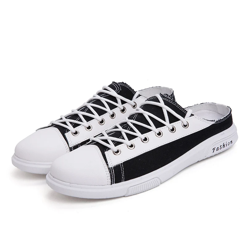 Новинка 2020 года Летние мужские тапочки Дышащие парусиновые Модные туфли