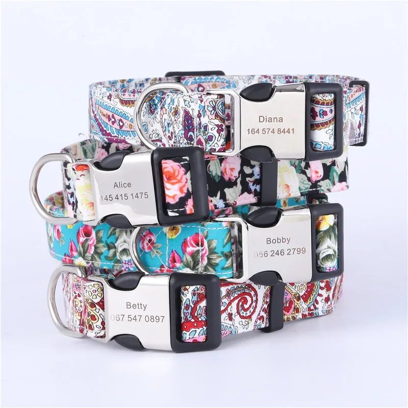 Дизайнерский ошейник для собак Персонализированная бирка с гравировкой имени