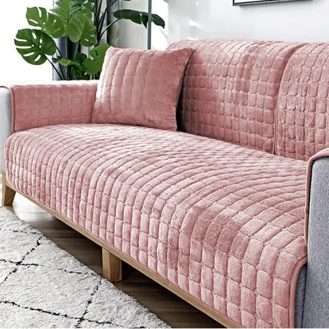 Подушка для дивана плюшевая зимняя толстая нескользящая диванная подушка полотенце для дивана фланелевая Подушка Универсальный декоративный чехол для дивана