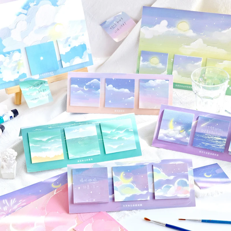 60 шт. разноцветные блокноты-метеориты с акварелью | Канцтовары для офиса и дома