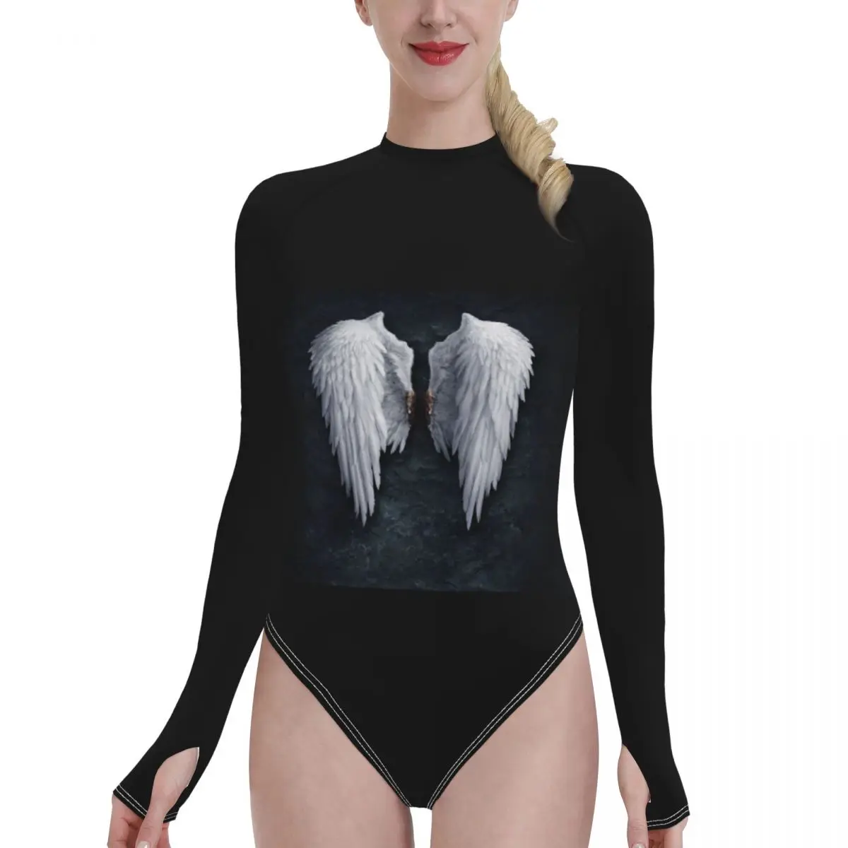 

Женский купальник с длинным рукавом Angel Sexy, купальный костюм-бандо