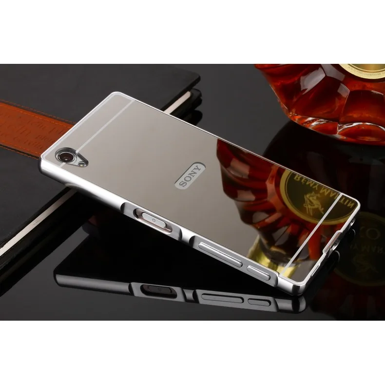 Estuyoya Funda Espejo совместимый с sony Xperia Z5 Premium Carcasa Trasera Марко Aluminio Lamina Efecto Espejo|Бамперы| |