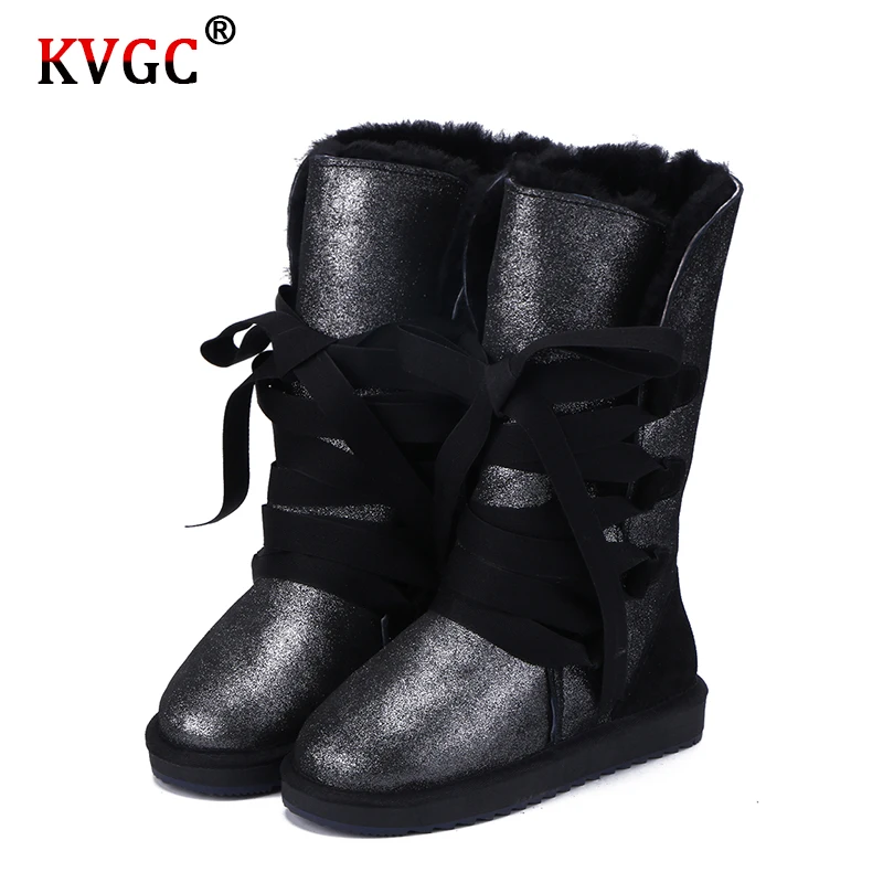 Женские Классические ботинки на шнуровке KVGC повседневные зимние из воловьей