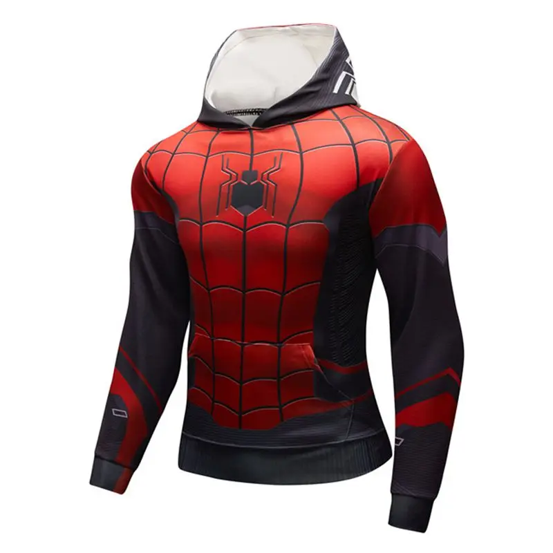 Толстовки с капюшоном 3D принтом мстители Железный человек Человек-паук