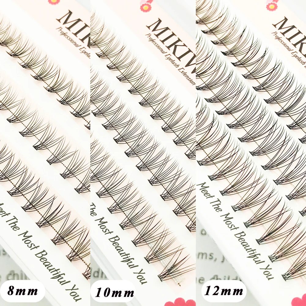 

Mikiwi 3box/set Mink Eyelash Extension 3D Russian Volume Natural Faux Eyelashes Individual 10D Cluster Lashes Makeup Cilia