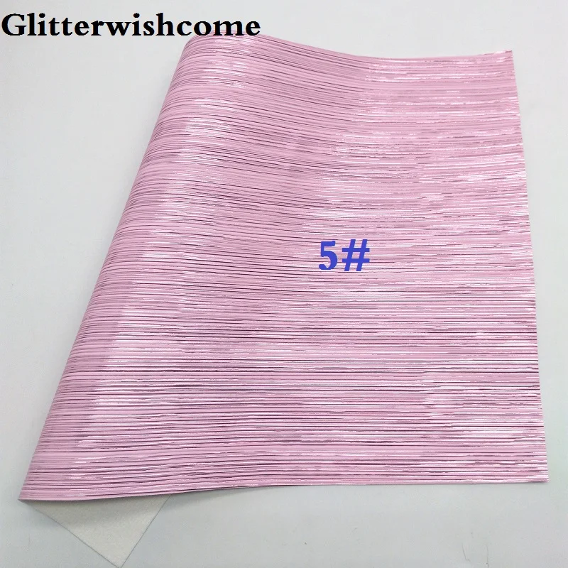 5 Glitterwishcome 21X29 см A4 размер винил для бантов тисненые полосы Кожа Fabirc искусственная кожа листы для бантов, GM153A - Цвет: 5