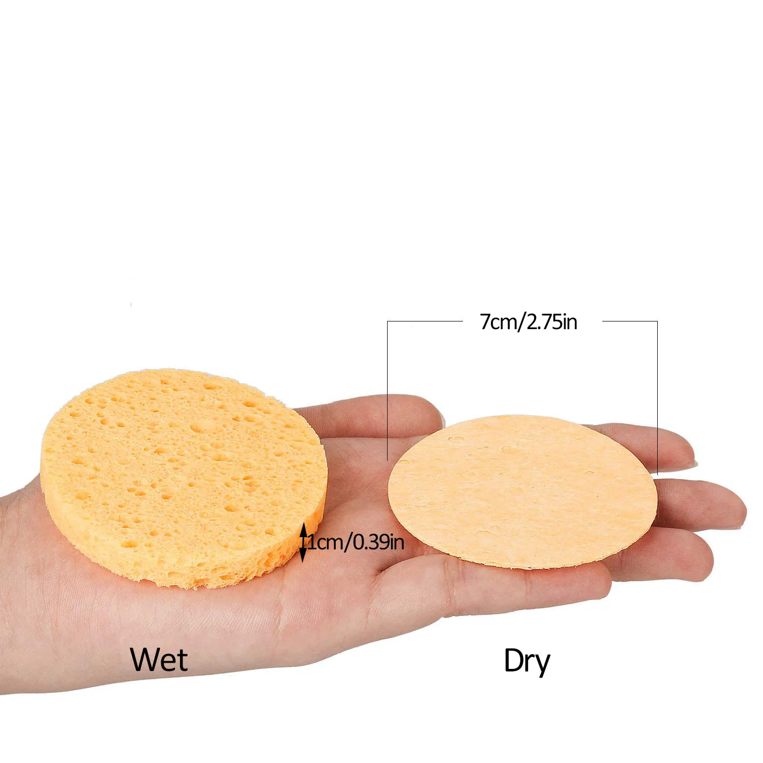 

10pcs Sponge Pad Cleaning Compression Soft Facial Washing Puff Cleanser Comfortable Sponge Puff SPA Exfoliating Face Care Tool
