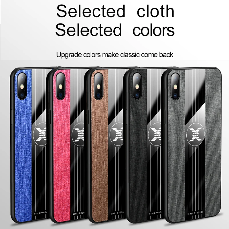 Модный тканевый чехол с откидной ножкой и кольцом на палец для iphone 6 6S 7 8 Plus X XR XS Max