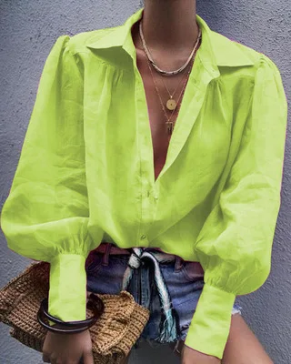 

Loose-fitting long-sleeved western-style western-style shirt and Blouse for women