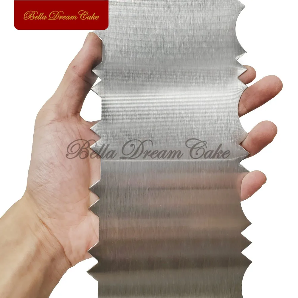 Новая двухсторонняя Расческа для торта расческа из нержавеющей стали скребок