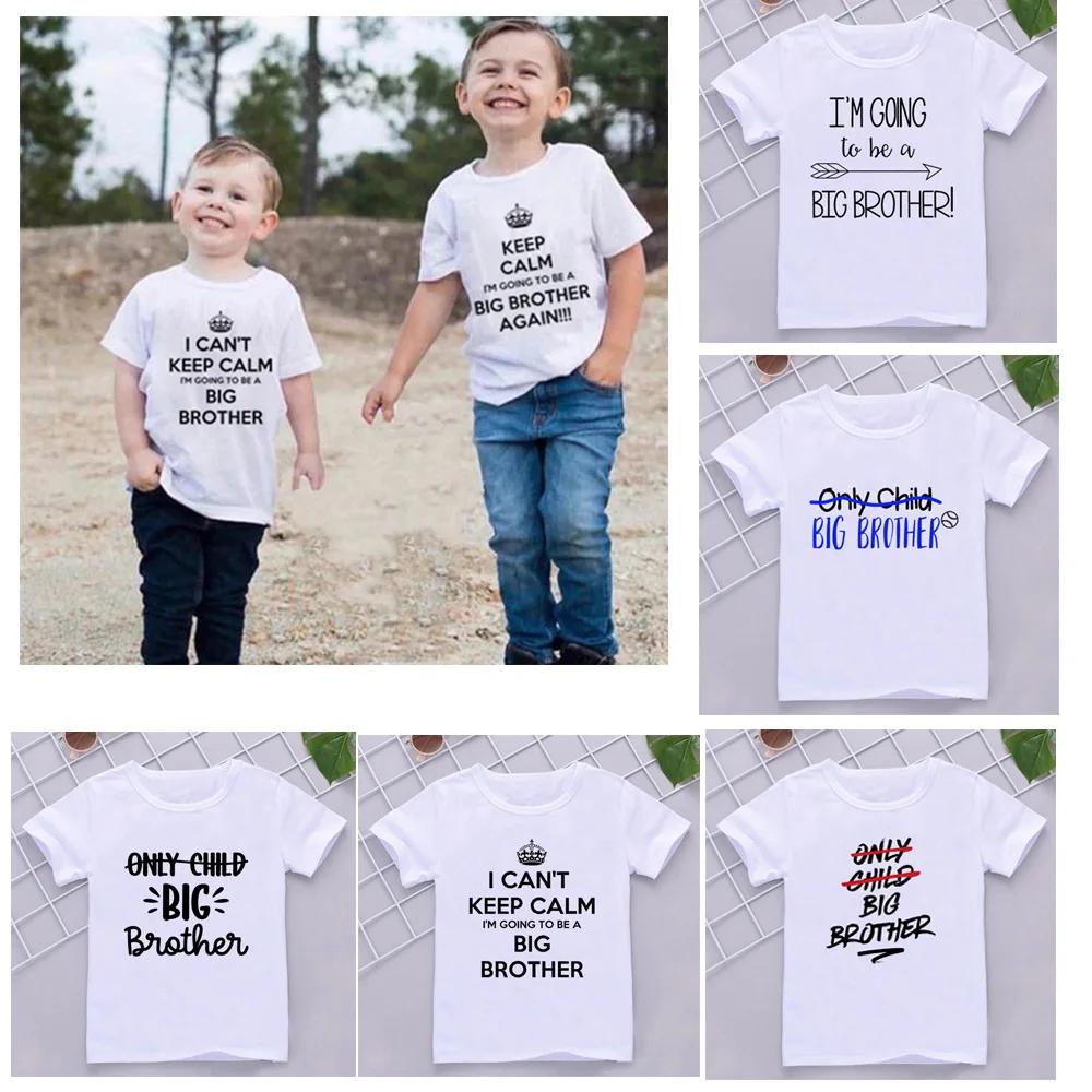 

Funny I'm Going To Be A Big Brother Again Children Boys Tshirt Kids Brother Matching Clothes Pregnancy Announcement Top Outfits