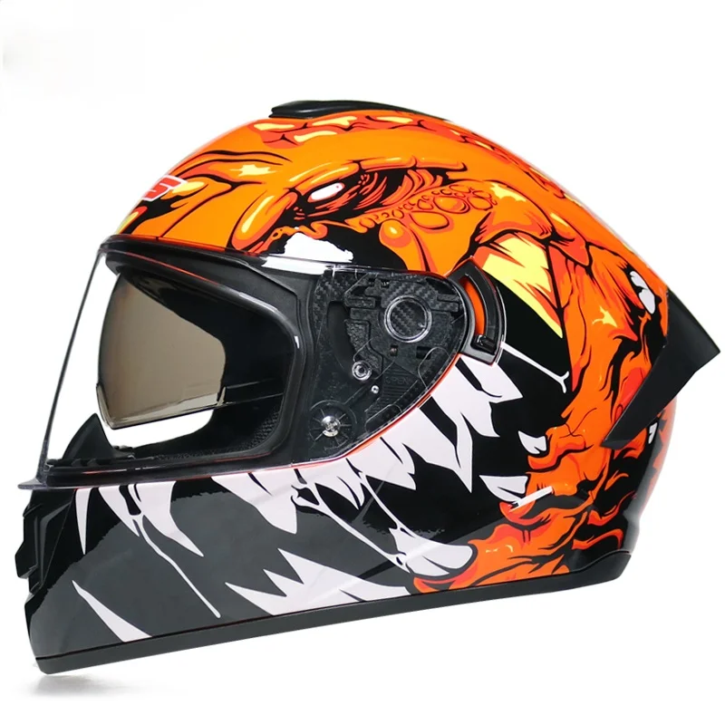 

Motorcycle Helmets for Men and Women Wear Double Lens Locomotive Helmets Cascos Para Capacete Da Motocicleta