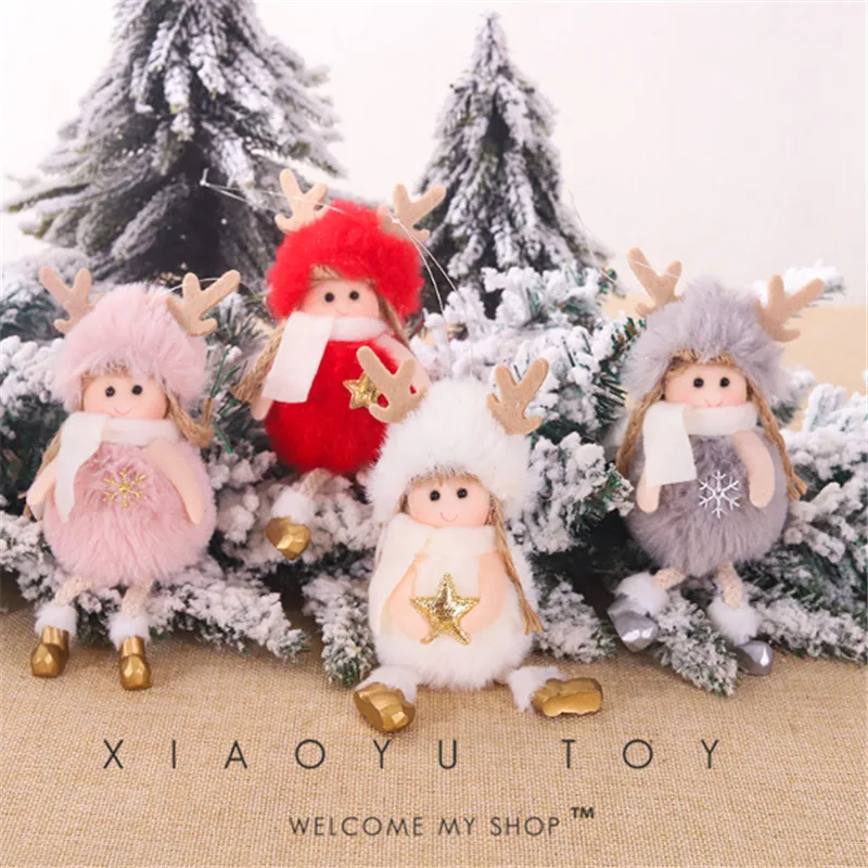 Милая плюшевая кукла ангел подвесная подвеска рождественская елка украшения