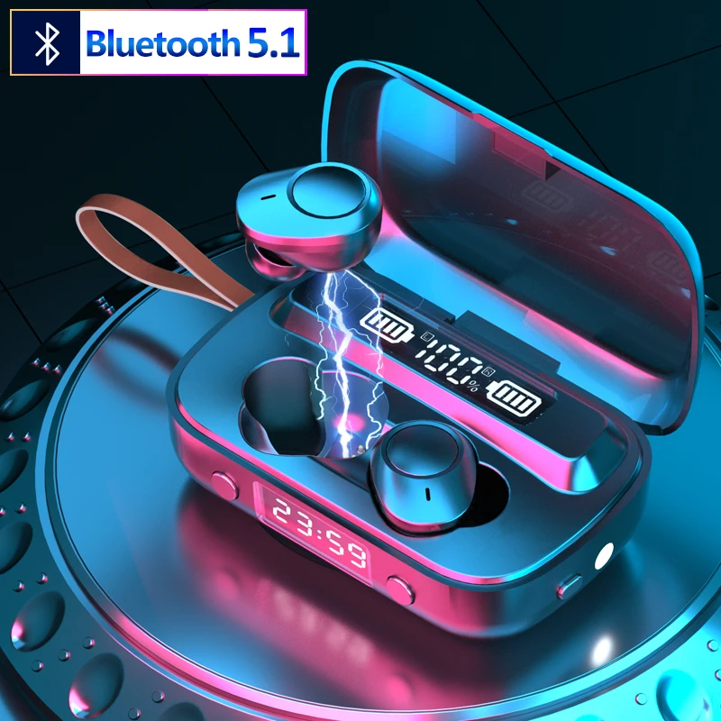 

TWS Wireless Bluetooth-compatible 5.1 Earphones In-Ear Stereo Earbuds Waterproof Sport Headsets CVC8.0 Noise Reduction